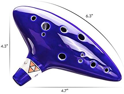Ohuhu Legend of Zelda Ocarina, Zelda Ocarina with Song Book, 12 Hole Alto C Zelda Ocarina Gift for Zelda Fans with Display Stand Protective Bag, Perfect for Beginners and Professional Performance