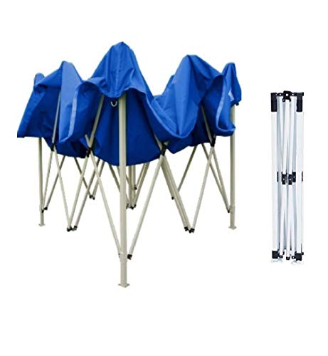 Image of Gazebo Tent Portable Popup Foldable Canopy 6.5x6.5 Ft Shelter for Event, Advertisement, Promotion, Exhibition Stall, Waterproof Outdoor Gazebo Tent, Heavy Duty Frame (Blue, 2x2 Meter)