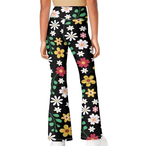 Girls Flare Leggings Wide Leg Yoga Pants Size 5-14 High Waisted Tummy Control4