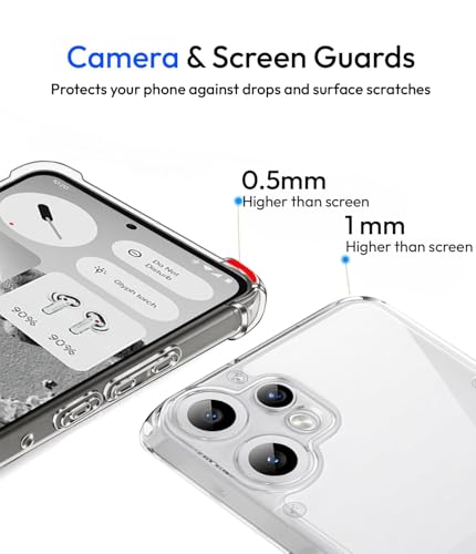 Image of KAPAVER Essential Back Cover Case Compatible with CMF Phone 2 Pro (PC+TPU) (CMF Phone 2 Pro - Clear)
