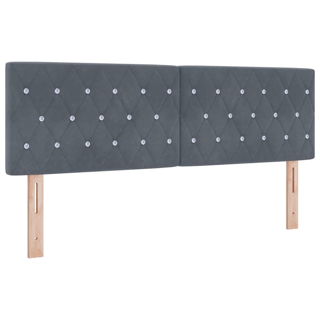 vidaXL Zagłówek Ciemnoszary 160 cm Aksamit