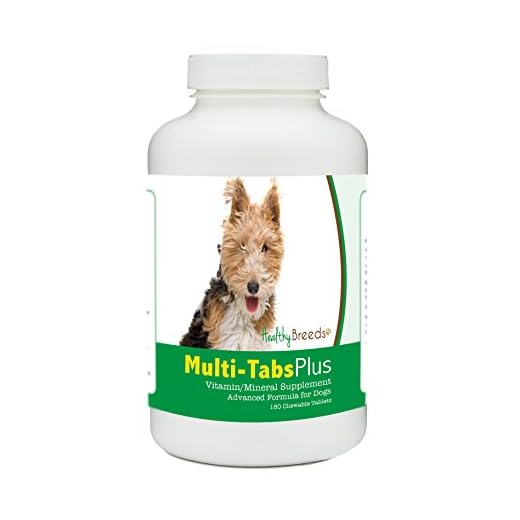 Healthy Breeds Wire Fox Terrier Multi-Tabs Plus Chewable Tablets - The Vitamins & Minerals Your Dog Needs to Support Better Health from The Inside Out - 180 Count