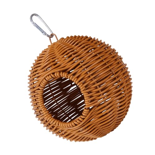 Casette per uccelli in finto rattan, da appendere, per pappagallini, calopsitte, piccioncini, gabbie, decorazione per gabbie