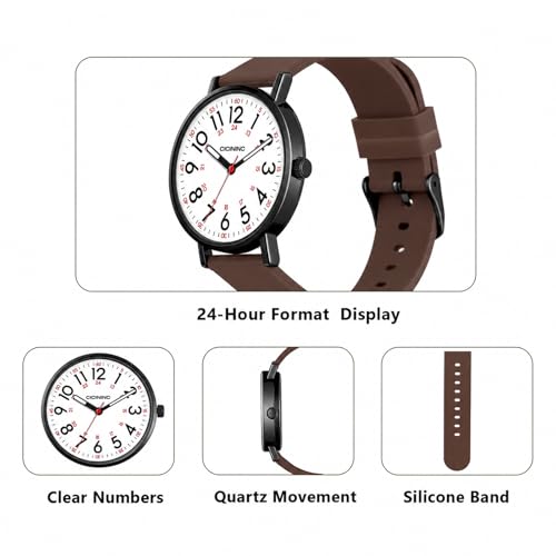 Image of cicininc Nurse Watch for Women,Analog Nursing Watches with 12 /24 Hour Military Time,Second Hand