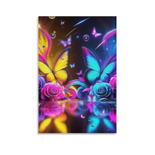 DHBANEIOK rosa Quadri Su Tela Wall Art Quadro Moderno Stampa Su Tela D'arte Alla Parete Decorazioni Stampe Per Camera Da Letto Bagno Cucina 12x18inch(30x45cm)