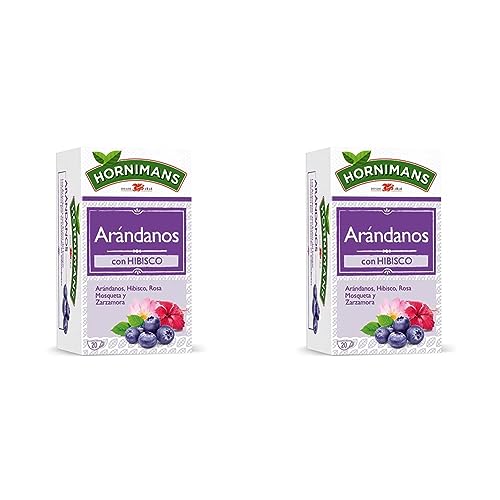 Hornimans Infusión de Arándanos con Hibisco 100% Natural | 20 bolsitas | Con Teína (Paquete de 2)