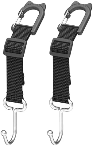 Purse Hook for Car, Adjustable Headrest Hooks, 2 Pack