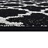 iCustomRug Fashion Loop Area Rug Runner Kitchen Entry Living Bedroon Hallway Washable Anti-Skid & Stain Resistant 28" X 14' Trellis Black #4