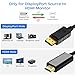 QINGLER 4K Displayport to HDMI Cable 6 Feet 2-Pack, Display Port (DP) to HDMI Adapter Male to Male Cord Converter for PC to HDTV, Monitor, Projector
