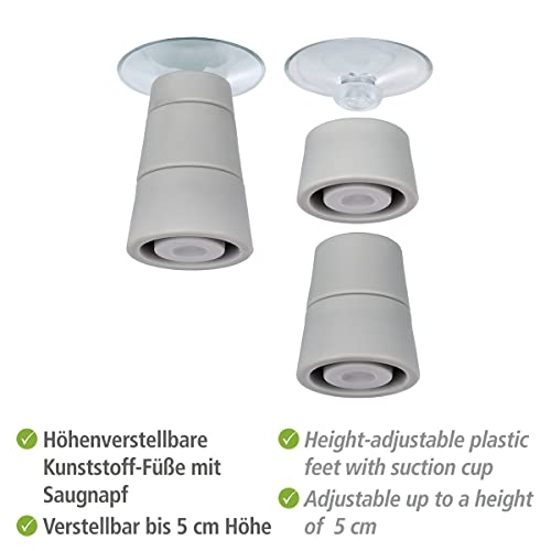 WENKO Füße für Herdabdeckplatten 4er Set - Ersatzfüße, Polyvinylchlorid, 4.4 x 5 x 4.4 cm, Transparent