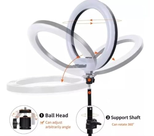 Ring Light Led 26cm 10p Tripé 210cm Selfie Youtuber Maquiagem Estetica Com Suporte Para Foto Celular