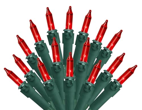 Red LED Christmas Lights - Red Christmas String Lights - 50 Count