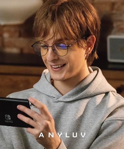 Image of ANYLUV Blue Light Blocking Glasses Men Women, Round Lightwight Blue Light Glasses Computer Screen for Eye Protection