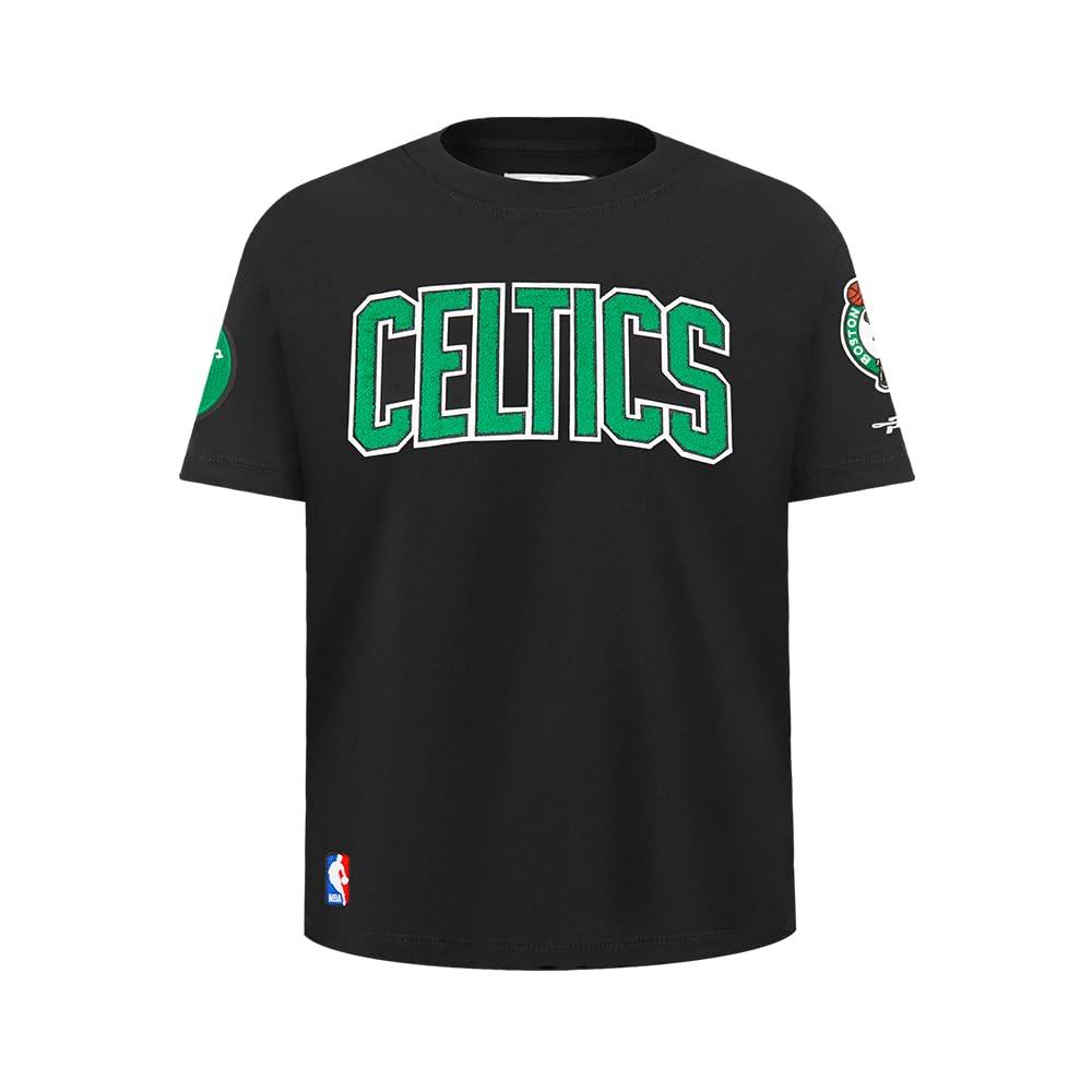 Pro Standard Big Boys NBA Classic Chenille Cotton Short Sleeve Tee, Black, L — image 1