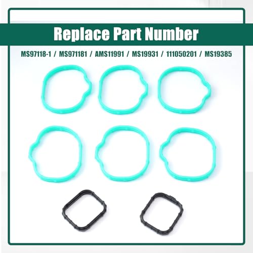 Image of YUXIVCNE MS97118-1 Lower and Upper Intake Manifold Gasket kit Replacement for Ford Edge for Explorer F-150 Flex for Taurus for Mustang for Transit-150 250 350 HD for Lincoln MKS MKT MKX MKZ