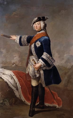 Cuadro Federico el Grande de Pesne, lienzo decorativo de 60x90cm para el hogar