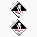 Autodomy Adesivi Baby Jedi Ragazza Baby On Board Bimbo a Bordo Baby in Car Confezione 2 Pezzi per Auto (Uso Esterno)