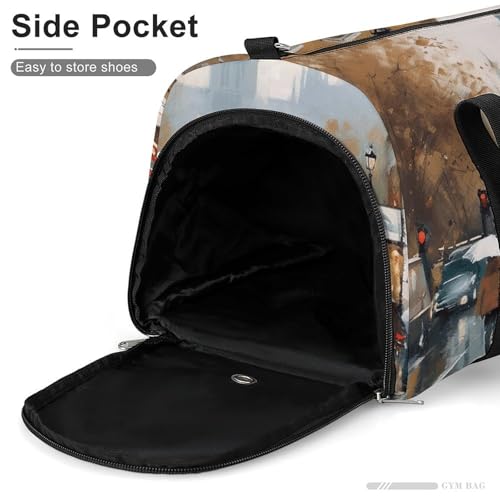 Sac de gym de voyage imprimé Londres élégant taille unique avec compartiments