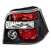 SPEC-D TUNING Euro Black Tail Lights Compatible with 1999-2006 Volkswagen Golf/GTI/R32/TDI MK4, Left + Right Pair Assembly