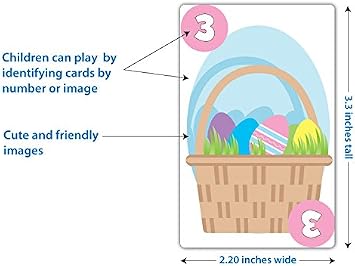 Easter Bunny Go Fish 3-in-1 Easter Game, Old Maid & Slap Jack, Ages 4-8