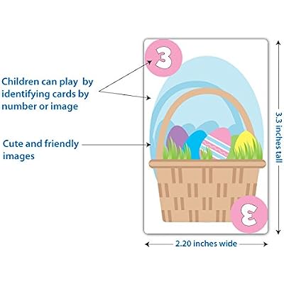 Arizona GameCo Easter Bunny Go Fish Card Game for Kids Ages 4-8, 3-in-1 Easter Card Games for Kids in One Deck with Go Fish, Old Maid & Slap Jack, Easter Basket Stuffer, Easter Gifts for Kids