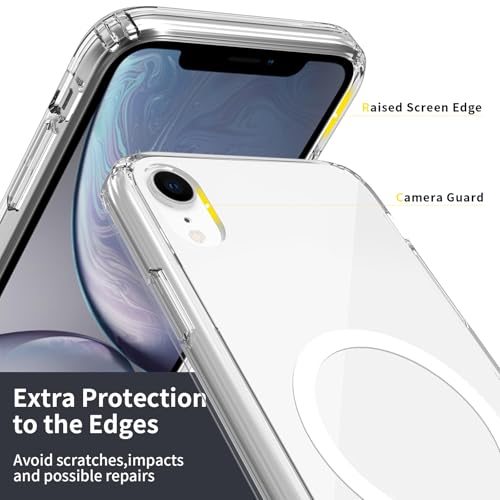 Image of FanTEK Phone Case Compatible with iPhone XR 6.1 Inch, Magnetic Clear Case Protective Bumper Hard Back Cover