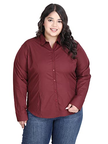 Image of Blue Ronin Full Sleeve Stylish Western Official Formal Shirts for Women Regular Fit Plus Size