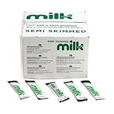 Lakeland UHT Semi Milk Sticks 10ml (Pack of 240) | Convenient Long-Life Milk Portions for Hot Beverages | Suitable for Various Settings