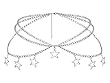 Goth Y2K Star Chain Belt for Women – Adjustable Silver-tone Waist Chain, Punk Emo Grunge Aesthetic Body Jewelry