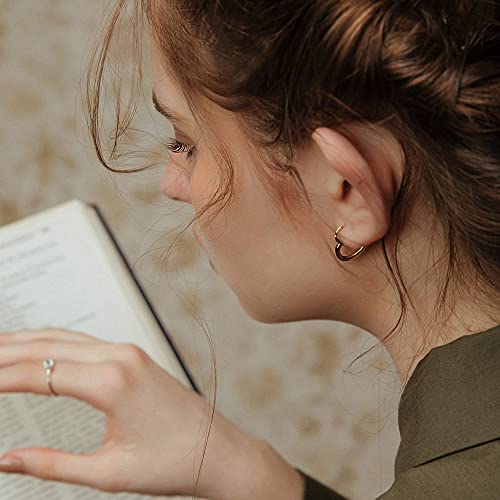 3 Pairs Small Huggie Hoop Earrings Set 14K Gold Hypoallergenic Lightweight Heart Huggie Hoops Earrings For Women Girls #TOP2