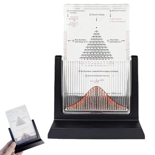 Desk Galton Board Probability Demonstration Model with Normal Distribution Bell Curve, Statistical Experiment Tool for Physics Lab Teaching and Random Distribution Visualization(1pc)