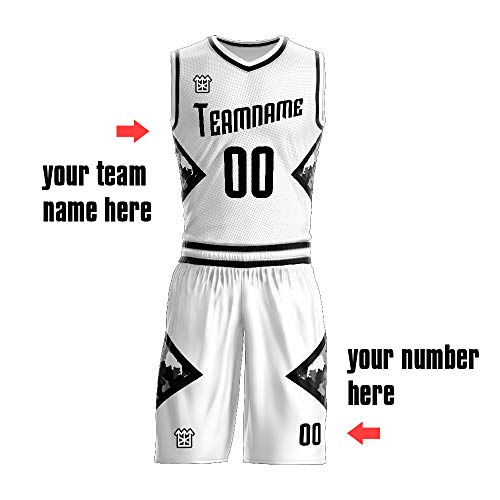 image for CustomYo Custom Basketball Team Uniform with Pocket Men,Youth,Kids Spo