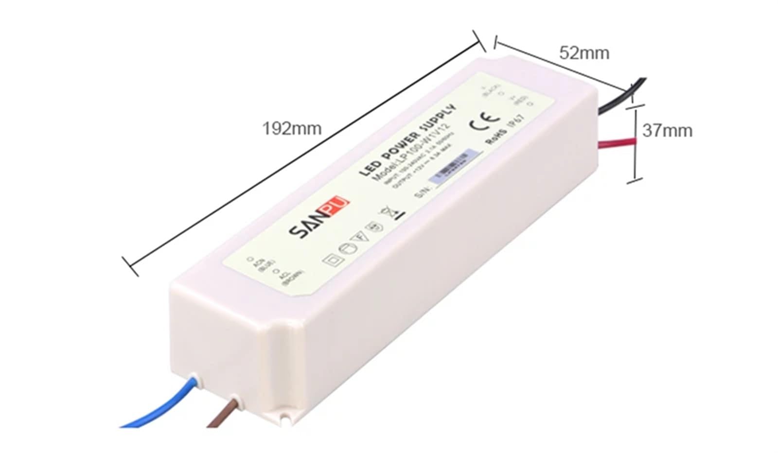 Driver LED di Potenza 100w 12v 8a Alimentatore Interruttore a Tensione costante Impermeabile 220v 230v AC-dc Trasformatore di Luce IP67