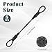 8 Pack Stainless Steel Wire Rope with Rubber Coated and Loops, 5.9