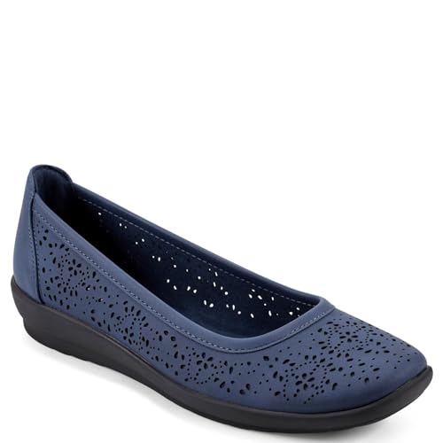 Easy Spirit Women’s Alessia Flat Navy 8 Medium