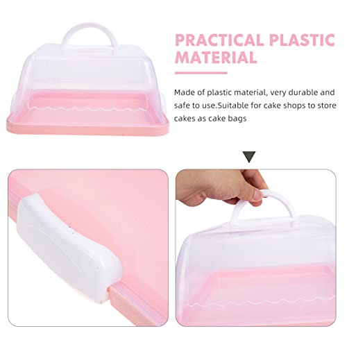 Lifkome Square Cake Carrier Storage Container Macaron Box With Handle Locking Cake Carrier Square Storage Container Stand Cake Box Comes With Handle Cake Container Holds Pies #TOP7