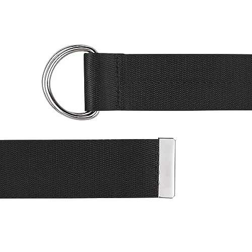 Ladies' Double D-Ring Buckle Belt Women Canvas Solid Color Belt Adjustable Waist Belts2