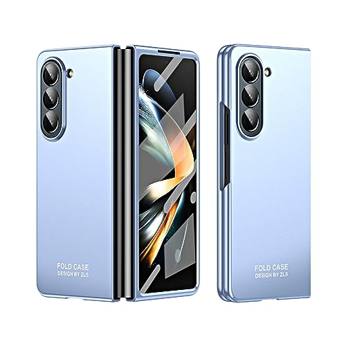 Coque Galaxy Z Fold 5 fine et pliable bleu mat idéale pour le bureau