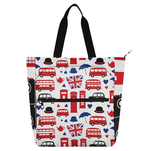 Bolsa de playa de Londres con cremallera para un estilo de vida activo y universitario