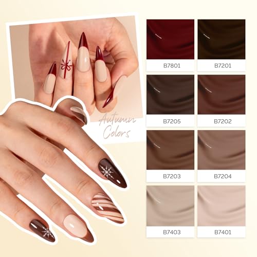 Image of MelodySusie Plant Based Gel Nail Polish Set 8Pcs 10ml /0.34 fl oz