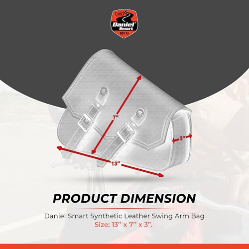 Bolsa lateral de cuero para moto Daniel Smart miniatura 7