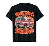 Photo Gallery wee woo squad funny fire truck cartoon flame emergency fun maglietta Photo Gallery wee woo squad funny fire truck cartoon flame emergency fun maglietta