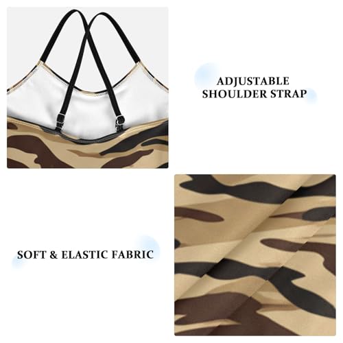 Tiger Stripe Brown Girls One Piece Swimsuit Beach Swimwear 208618473