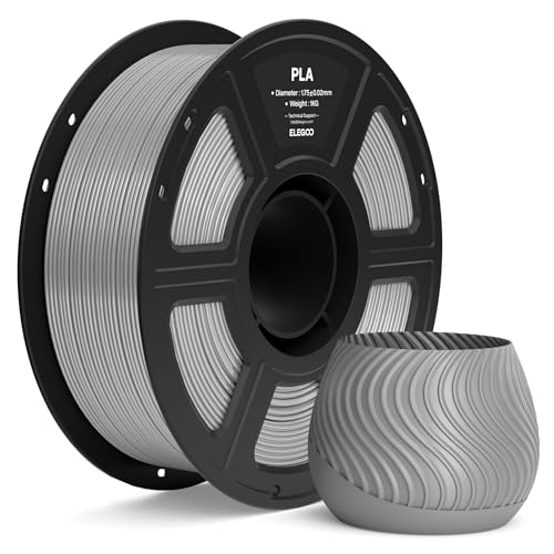 Image of ELEGOO PLA Filament 1.75mm Gray 1KG, 3D Printer Filament Dimensional Accuracy + /- 0.02mm, 1kg Spool(2.2lbs) Fit Most FDM 3D Printers