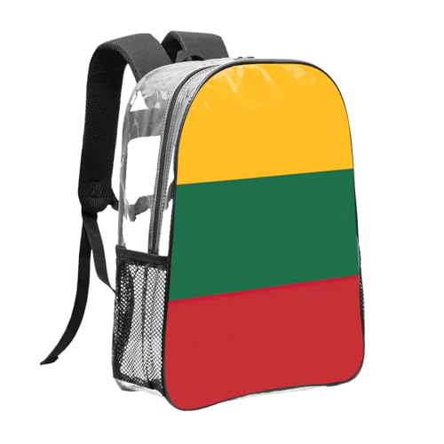Mochila transparente de Lituania unisex resistente de talla única 3