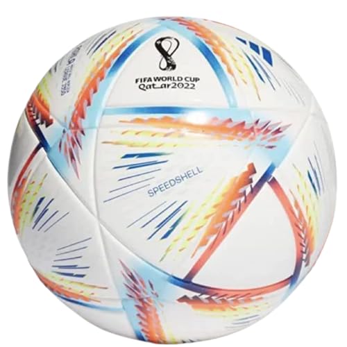 Image of JTC Hand Stitched World Cup Qatar 2023 New Addition Football with Air Pump Size & Wet Ground, & Artifical Turf, International Match Ball, Size - 5 Pump & Pin Multicolor (Zigzag Style A)
