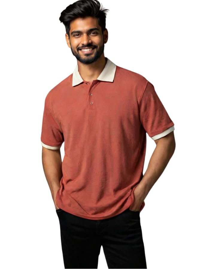 dare & rise Rust Brown Unisex Classic Style Timeless Polo-picture-20