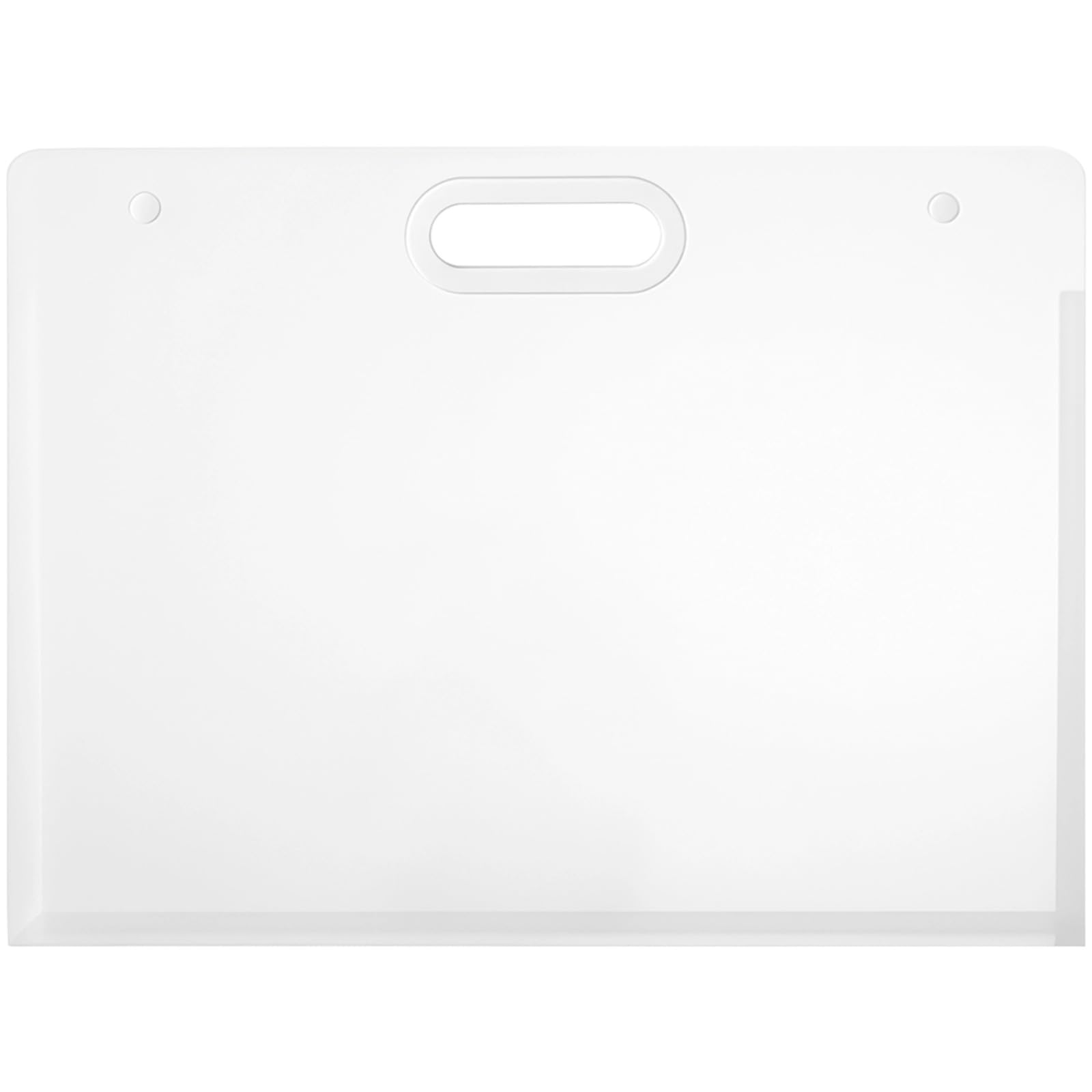 Plastikowa torba do przechowywania grafiki, etui z portfelem artystycznym z uchwytem, białe półprzezroczyste tworzywo sztuczne, wodoodporna, solidna, łatwa do podglądania, odpowiednia dla