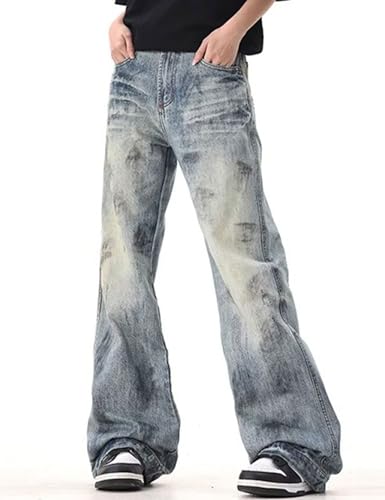 Y2K Jeans Hip Hop Denim Pants Gothic Straight Leg Jnco Jeans Vintage Baggy Jeans for Men4