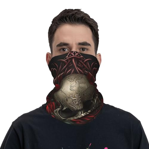 Skull Red rose Gothic god Death black Neck Gaiter Face Cover Scarf Balaclava Bandana para Mujeres y Hombres para Motocicleta, Ciclismo, Esquí y Fiesta miniatura 2